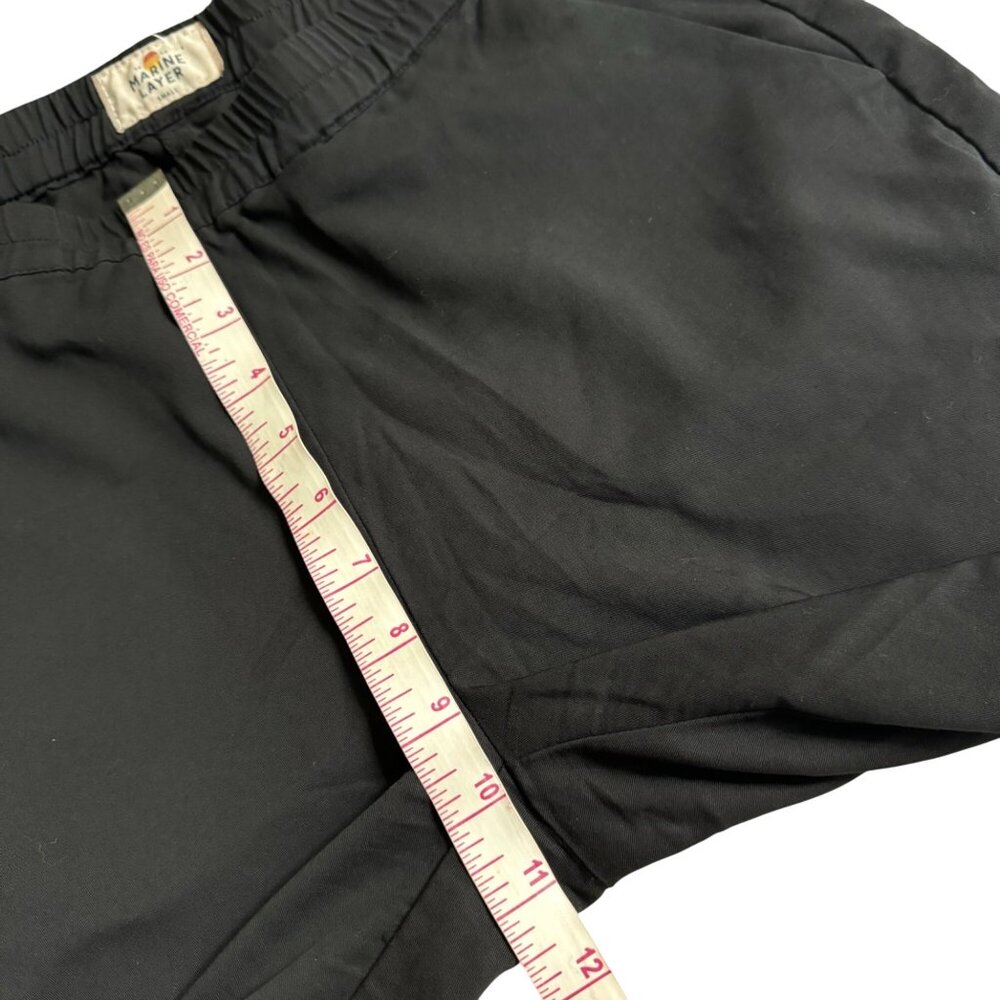 Marine Layer Allison Black Cropped Pants Small elastic waist light weight New - Picture 8 of 14